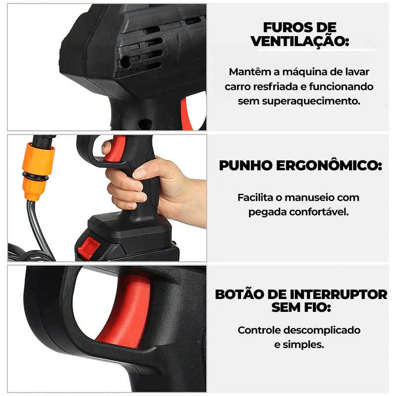 Lavadora Jato de Alta Pressão Sem Fio - Max Jet