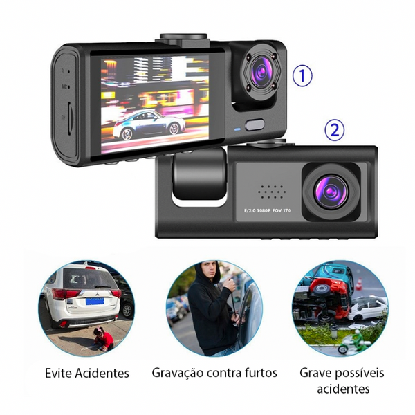Câmera Veicular Multi Drive 360 - Visão Noturna e Infravermelho
