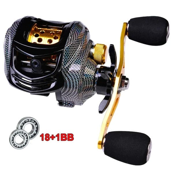 Carretilha de Pesca Profissional Drag 10Kg e 19 Rolamentos