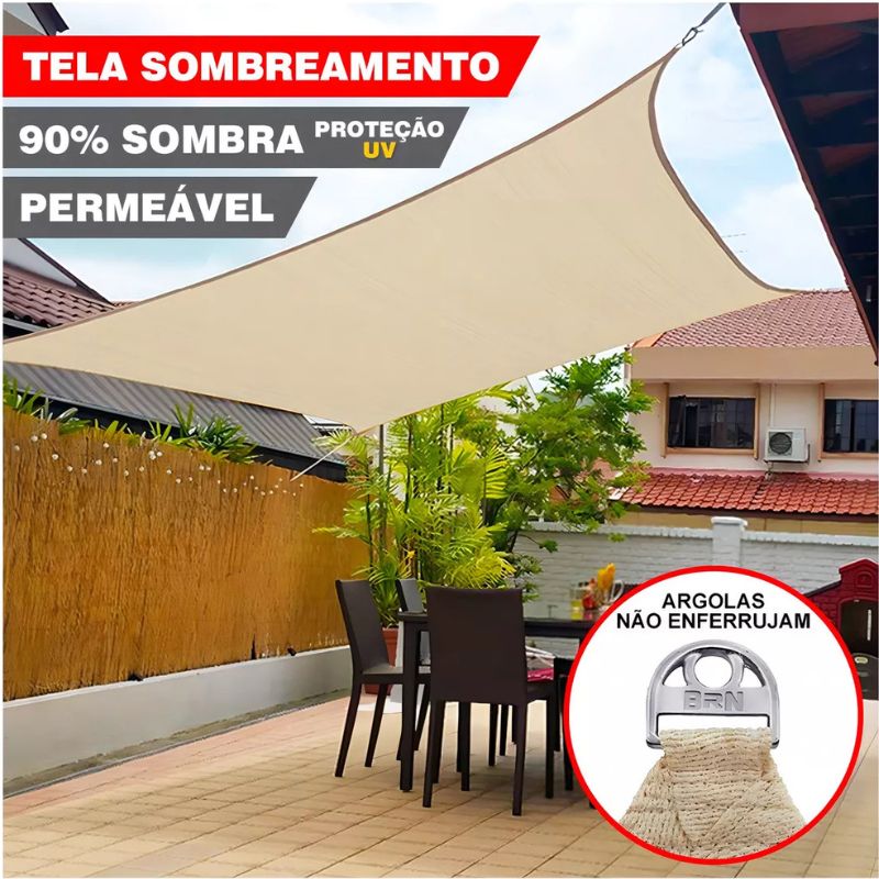 Toldo de Sombreamento Portátil Impermeável - Proteção UV