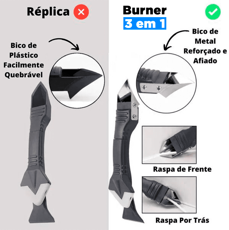 Ferramenta de Remoção de Silicone e Rejunte