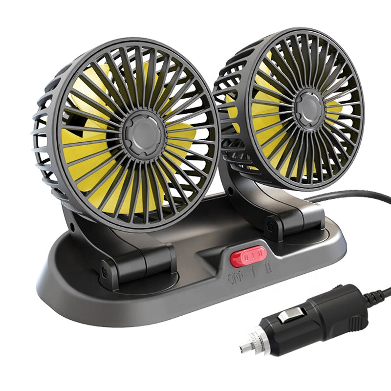 Ventilador Duplo Automotivo 360° | Ultra Potente