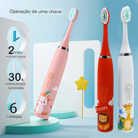 Escova de Dentes Elétrica Infantil